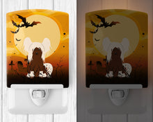 Load image into Gallery viewer, Halloween Chinese Crested Cream Ceramic Night Light BB4379CNL
