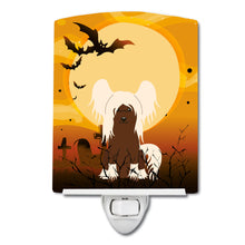 Load image into Gallery viewer, Halloween Chinese Crested Cream Ceramic Night Light BB4379CNL