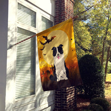 Load image into Gallery viewer, Halloween Border Collie Black White Flag Canvas House Size BB4384CHF