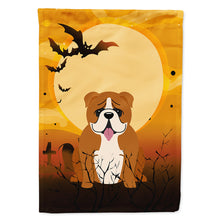 Load image into Gallery viewer, Halloween English Bulldog Red White Flag Canvas House Size BB4386CHF