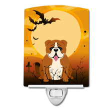 Load image into Gallery viewer, Halloween English Bulldog Red White Ceramic Night Light BB4386CNL