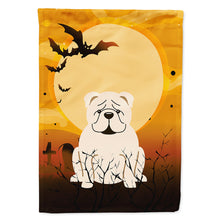Load image into Gallery viewer, Halloween English Bulldog White Flag Canvas House Size BB4389CHF