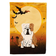 Load image into Gallery viewer, Halloween English Bulldog Fawn White Flag Canvas House Size BB4391CHF