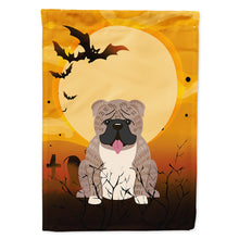 Load image into Gallery viewer, Halloween English Bulldog Grey Brindle  Flag Canvas House Size BB4392CHF