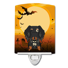 Load image into Gallery viewer, Halloween Wire Haired Dachshund Dapple Ceramic Night Light BB4394CNL