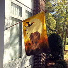 Load image into Gallery viewer, Halloween Dachshund Red Brown Flag Canvas House Size BB4396CHF