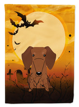 Load image into Gallery viewer, Halloween Dachshund Red Brown Flag Canvas House Size BB4396CHF