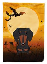 Load image into Gallery viewer, Halloween Dachshund Black Tan Flag Canvas House Size BB4398CHF