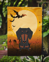 Load image into Gallery viewer, Halloween Dachshund Black Tan Garden Flag - Outdoor Decorative Yard Flag BB4398GF