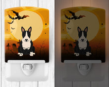 Load image into Gallery viewer, Halloween Bull Terrier Black White Ceramic Night Light BB4399CNL