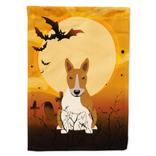 Load image into Gallery viewer, Halloween Bull Terrier Red White Flag Canvas House Size BB4401CHF