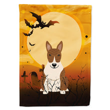Load image into Gallery viewer, Halloween Bull Terrier Brindle Flag Canvas House Size BB4403CHF