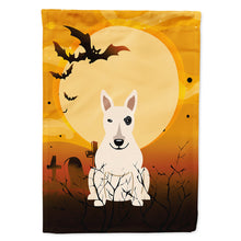 Load image into Gallery viewer, Halloween Bull Terrier White Flag Canvas House Size BB4404CHF