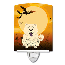 Load image into Gallery viewer, Halloween Chow Chow White Ceramic Night Light BB4406CNL