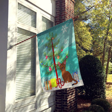 Load image into Gallery viewer, Abyssinian Cat Merry Christmas Tree Flag Canvas House Size BB4411CHF
