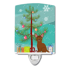 Load image into Gallery viewer, Abyssinian Cat Merry Christmas Tree Ceramic Night Light BB4411CNL