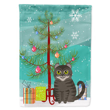 Load image into Gallery viewer, American Curl Cat Merry Christmas Tree Flag Canvas House Size BB4412CHF