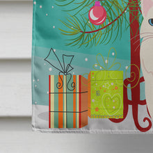 Load image into Gallery viewer, Turkish Angora Cat Merry Christmas Tree Flag Canvas House Size BB4413CHF