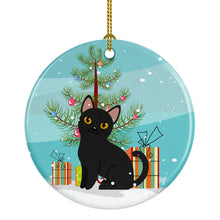 Load image into Gallery viewer, Bombay Cat Merry Christmas Tree Ornament - Round Ceramic Ornament – Artist-Designed Keepsake Decoration BB4417CO1