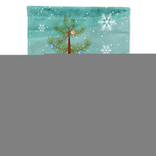 Load image into Gallery viewer, Foreign White Cat Merry Christmas Tree Flag Canvas House Size BB4420CHF