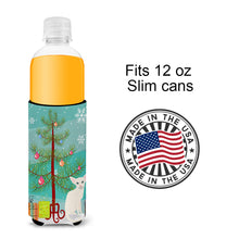 Load image into Gallery viewer, Foreign White Cat Merry Christmas Tree   Hugger for slim cans BB4420MUK