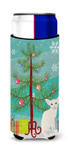 Load image into Gallery viewer, Foreign White Cat Merry Christmas Tree   Hugger for slim cans BB4420MUK