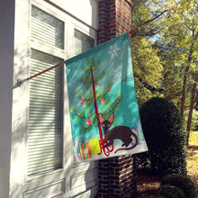 Load image into Gallery viewer, Peterbald Cat Merry Christmas Tree Flag Canvas House Size BB4426CHF