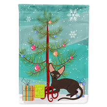 Load image into Gallery viewer, Peterbald Cat Merry Christmas Tree Flag Canvas House Size BB4426CHF