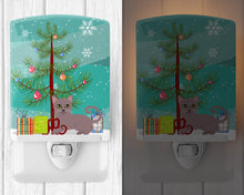Load image into Gallery viewer, Russian Blue Cat Merry Christmas Tree Ceramic Night Light BB4427CNL