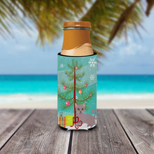 Load image into Gallery viewer, Russian Blue Cat Merry Christmas Tree   Hugger for slim cans BB4427MUK