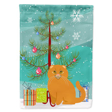 Load image into Gallery viewer, Scottish Fold Cat Merry Christmas Tree Flag Canvas House Size BB4428CHF