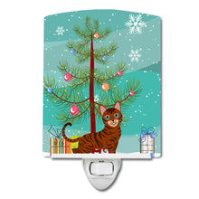 Load image into Gallery viewer, Toyger Cat Merry Christmas Tree Ceramic Night Light BB4434CNL
