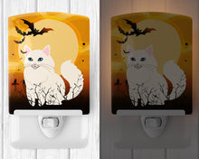 Load image into Gallery viewer, Halloween Turkish Angora Cat Ceramic Night Light BB4438CNL