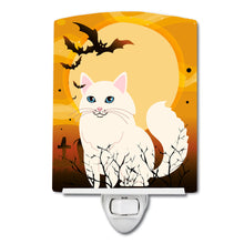 Load image into Gallery viewer, Halloween Turkish Angora Cat Ceramic Night Light BB4438CNL