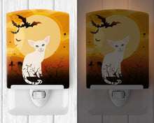 Load image into Gallery viewer, Halloween Foreign White Cat Ceramic Night Light BB4445CNL