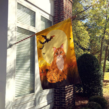 Load image into Gallery viewer, Halloween Maine Coon Cat Flag Canvas House Size BB4448CHF