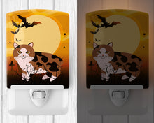 Load image into Gallery viewer, Halloween Manx Cat Ceramic Night Light BB4449CNL