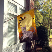 Load image into Gallery viewer, Halloween Russian Blue Cat Flag Canvas House Size BB4452CHF