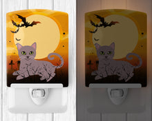 Load image into Gallery viewer, Halloween Russian Blue Cat Ceramic Night Light BB4452CNL