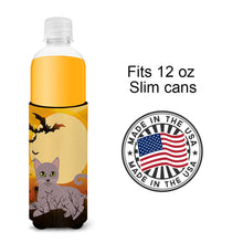 Load image into Gallery viewer, Halloween Russian Blue Cat   Hugger for slim cans BB4452MUK