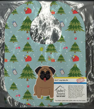 Load image into Gallery viewer, Christmas Pug Brown Baby Bib BB4665BIB