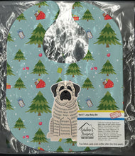 Load image into Gallery viewer, Christmas Mastiff Brindle White Baby Bib BB4676BIB