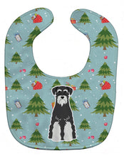 Load image into Gallery viewer, Christmas Standard Schnauzer Salt and Pepper Baby Bib BB4693BIB