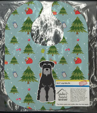 Load image into Gallery viewer, Christmas Standard Schnauzer Black Grey Baby Bib BB4694BIB