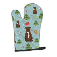 Load image into Gallery viewer, Christmas Staffordshire Bull Terrier Chocolate Oven Mitt BB4708OVMT