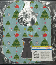 Load image into Gallery viewer, Christmas Miniature Schanuzer Black Baby Bib BB4711BIB