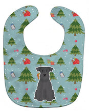 Load image into Gallery viewer, Christmas Miniature Schanuzer Black Baby Bib BB4711BIB