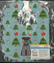 Load image into Gallery viewer, Christmas Miniature Schanuzer Black Silver Baby Bib BB4712BIB