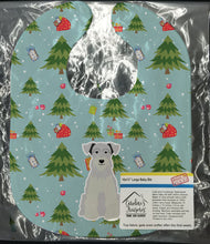 Load image into Gallery viewer, Christmas Miniature Schanuzer White Baby Bib BB4713BIB