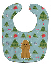Load image into Gallery viewer, Christmas Poodle Tan Baby Bib BB4729BIB